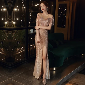 Prom Dresses O-Kaklo Grindų Ilgio Vakarinės Suknelės Ilgio-Line China Suknelės Moteris Vakarėlis