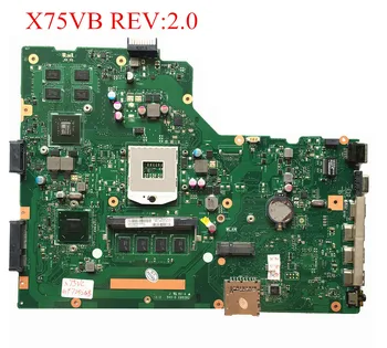 Puikiai tinka Asus X75VC Nešiojamas Plokštė X75VB X75VD REV:2.0 PGA989 4GB RAM GT610M 1GB Darbo 27733