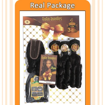 Purios Garbanotas Ryšulius su 2×4 Nėrinių Uždarymo Žmogaus Plaukų Ryšulius Su Uždarymo Brazilijos Plaukų Pynimas Ryšulių Remy Hair Extension