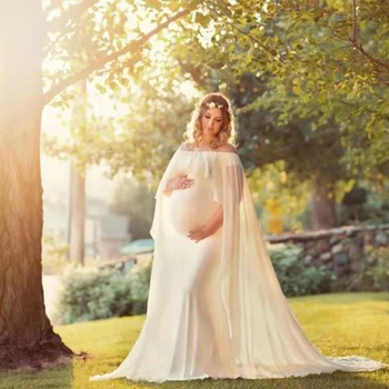 Pynimas Rankovės Skara Motinystės Fotografija Rekvizitai, Suknelių Nėščiosioms Šifono Motinystės Suknelės Už Nuotrauką Šaudyti Nėštumo Suknelės