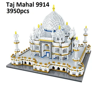 PZX Mini Blokai 3950pcs Prabangos Pasaulio Architektūros Indijos Modelis Statybinės Plytos Juguetes Vaikams, Žaislai Naujųjų Metų Vaikams Dovanų 9914