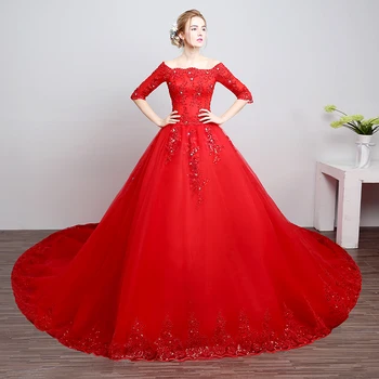 Realios Foto Individualų Prabangūs Nėriniai Aukščiausios Kokybės Royal Traukinio Raudona Vestuvinė Suknelė 2020 Nėrinių Vestuvių Suknelė Katedra Vestuvių Suknelės