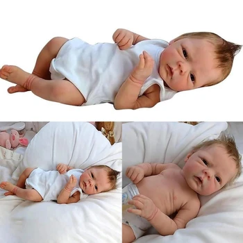 Reborn Baby Lėlės 46cm Rankų darbo Naujagimių Lėlės Visą Silikono Lėlės Kūno Realus Gyvas Bamblys Kūdikiams, Vaikams, Žaislas, Dovanos