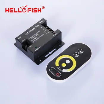 RGB LED juostos valdiklis jutiklinis nuotolinio valdymo RF wireless 12V 24V 18A LED driver Sveiki Žuvys