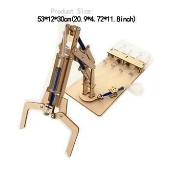 Robotas modelis medienos komplektas, Hidraulinis Mechaninė Arm Technologija 