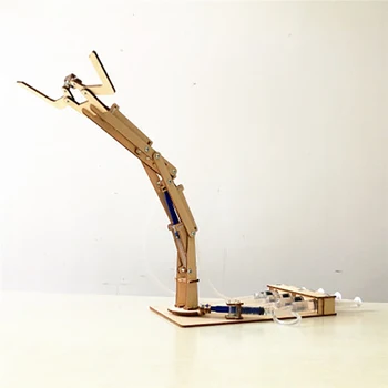 Robotas modelis medienos komplektas, Hidraulinis Mechaninė Arm Technologija 