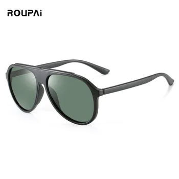 ROUPAI akiniai nuo saulės vyrams derliaus Poliarizuota prekės dizainerio mados uv400 aukštos kokybės vairavimo pilotas saulės akiniai atspalvių vyrų mėlyna 22176