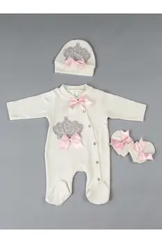 Rožinė Kūdikiams mergaitės berniukai naujagimių drabužiai 3 vnt. rinkinys medvilnės minkštas antiallergic audinio naujagimiams iš rūšių drabužių