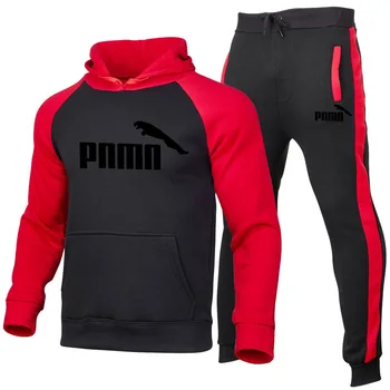Rudenį ir Žiemą 2020 Naujas Vyrų Hoodie Kostiumas Prekės ženklo Sportinę aprangą Puloveris Kostiumas Hoodie + Sweatpants Bėgiojimas Vyrų Megztinis 3XL Sportas