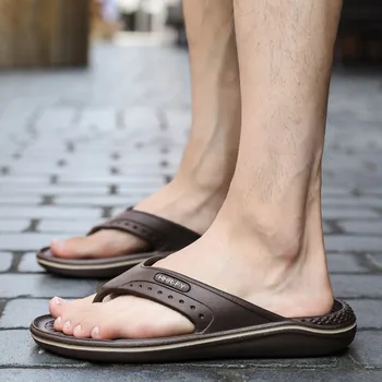 SAGACE Mados šlepetės vyrams Laisvalaikio bateliai vyrams Vasaros Flip Flop Namų Batai Paplūdimio Anti-Slip Šlepetė Skaidres sandalai vyrams didelis dydis naujas