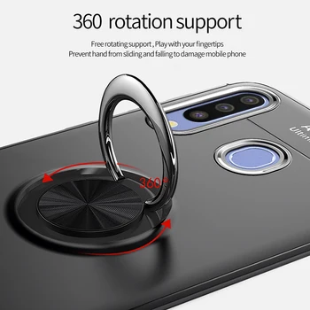Samsung Galaxy A50 Atveju A70 Prabanga Padengti Žiedas Turėtojas Minkštas Matinis Silikonas Coque 