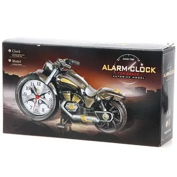 Senovinių Namų Laikrodis Mados Asmeninį Aukso Retro Garo Traukinio Motociklo Modelį, Miegamojo, Stalo, Žadintuvas Geriausių Dovanų