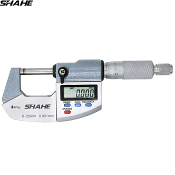 SHAHE IP65 skaitmeninis staliuko 0.001 mm, elektroninis skaitmeninis už staliuko 0-25 mm