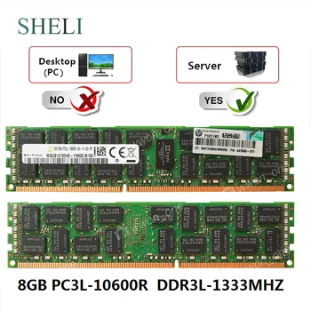 SHELI 8GB/16GB/32GB PC3L-10600R DDR3-1333MHz RAM 240Pin ECC RDIMM Reg Serverio Atmintį
