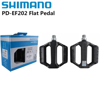 Shimano PD EF202 MTB Butas Pedalo Atsitiktinis Jojimo Kalnų Dviratis Aliuminio Lydinio Pedalų Juoda PD-EF202 Su Originalo LANGELYJE