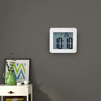 Skaitmeninis Vonios kambarys Laikrodžiai Paprastas LCD Elektroninių Žadintuvas Vandeniui Dušo Laikrodžiai Temperatūra Laikrodžiai Kabinti Laikmatis