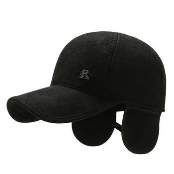 Snapback Cap Vyrų Storas Šiltas Vėjo Earmuffs Skrybėlę Naujas Žiemos Beisbolo Kepurės Vyrams, Atsitiktinis Sporto Bžūp Reguliuojamo Dydžio Tėtis Skrybėlę