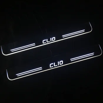 SNCN LED Automobilių Nusitrinti Plokštės Apdaila Pedalo Durų Slenksčio Kelias Juda Sveiki atvykę Šviesos Renault Clio 2017 2018 Reikmenys, Akrilo