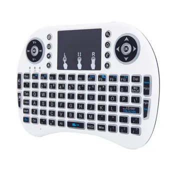 SOONHUA Mini Klaviatūra i8 2.4 GHz, 3 spalvų Apšvietimas Klaviatūros Valdiklis Belaidė Klaviatūra su Touchpad Balta 2019