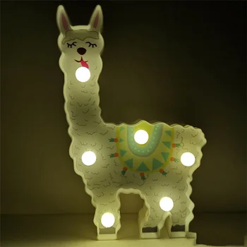 Spalva grafiti LED nakties šviesos gyvūnų formos alpaka vienaragis formos lempa LED dekoracija kabo lempa namų puošybai 41914