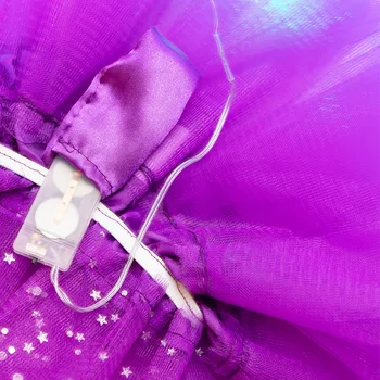 Spalvingas Mergaičių LED Šviesos Suknelė Šalis Nešioti Tiulio Tutu Kūdikio Krikštynos Chalatai Vaikų Princesė Suknelės Mergina vakarinę Suknelę