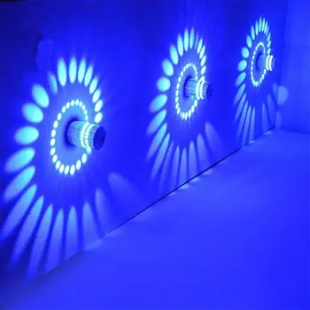 Spiralės Skylę LED Siena Šviesos Efektas Sienos Lempos RGB Su Nuotolinio valdymo pultelis Spalvinga Wandlamp Šalies Baras Lobby KTV Namų Puošybai