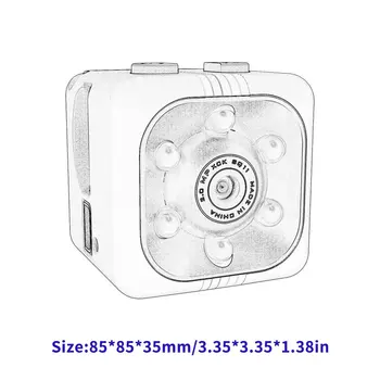 SQ11New HD 1080P Mini Kamera, IP Mažos Kameros Jutiklis Naktinis Matymas vaizdo Kameros Mikro vaizdo Kamera DV DVR Judesio įrašymo Kameros
