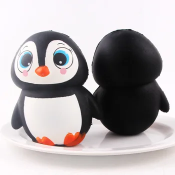 SquishMeez Aukštos Kokybės Minkštos Lėtai Auga Mielas Mielas Gyvūnų Pingvinas Streso Fidget Jumbo Plonas Žaislai Su Gera Užuosti Kvapus