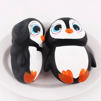 SquishMeez Aukštos Kokybės Minkštos Lėtai Auga Mielas Mielas Gyvūnų Pingvinas Streso Fidget Jumbo Plonas Žaislai Su Gera Užuosti Kvapus