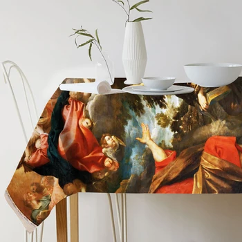Staltiesė Jėzus angelas vakarų mitologija vandeniui atspari staltiesė toalha de mesa nappe decoracao para casa stalo dangtis gobelenas