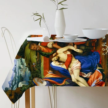Staltiesė Jėzus angelas vakarų mitologija vandeniui atspari staltiesė toalha de mesa nappe decoracao para casa stalo dangtis gobelenas