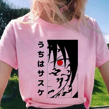 Streetwear Marškinėlius Naruto Uchiha Itachi Juokinga Japonijos Moterų marškinėliai Vasaros Harajuku Estetinės 2020 metų Moteris Anime Hip-Hop T-shirt