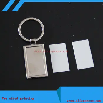 Sublimacijos tuščias ilgas Stačiakampis metalo, raktų žiedas karšto perdavimo spausdinimo keychains medžiaga galima spausdinti ant abiejų pusių 100vnt/daug