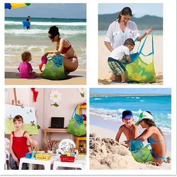 Sulankstomas Paplūdimio Tinklinio Saugojimo Krepšys Daugkartinio naudojimo Smėlio Žaislų Krepšys Nešiojamų Saugojimo Lauko Beach Park, Maudynių Žaislai, Rankšluosčiai Bakalėja 13878