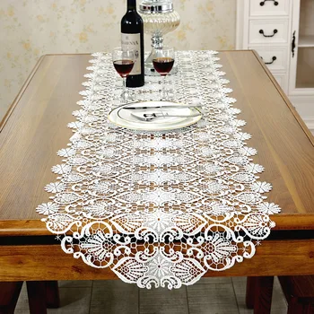 Super Romantiška valgomasis stalo apdailos Prabangos stalo runner Elegantiškas fortepijonas viršelis lentelė apima runner vestuvių dekoro Bėgikų medžiaga 31182
