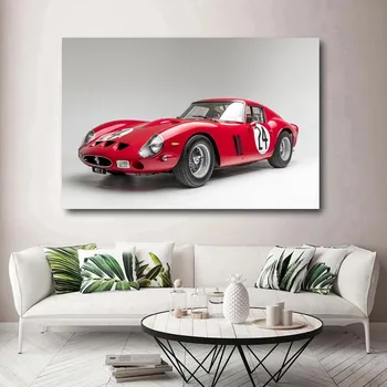Supercars Plakatai Ferrari 250 GTO Automobilių Sporto Retro Automobilių Nuotraukos Spausdinimo Ir Plakato Sienos Meno Tapybos Drobės Namų Dekoro Neįrėminti