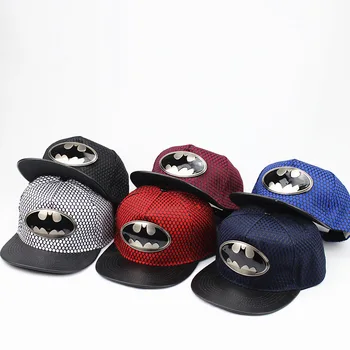 Supermenas Beisbolo Kepurės Aukštos Kokybės Naujas Batman Geležies Vielos Tinklo Plokščių Kraštų Bžūp Hip-Hop Skrybėlės Žmogus, K Kop La Šokių Riedlentė Net Skrybėlę, Moteris