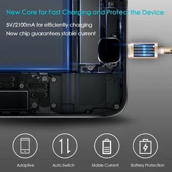 SUPTEC 5 PACK Nailono USB Tipo C Kabelio Tipas-C Greito Įkrovimo Kabelis Samsung S8 S9 Xiaomi 4C 5 6 Huawei P10 P20 Oneplus Nexus 6P 7735
