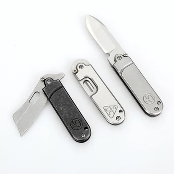 Swayboo Mini lauko sulankstomas peilis nerūdijančio plieno stonewashed key chain pakabukas pakabukas žirnių formos peilis