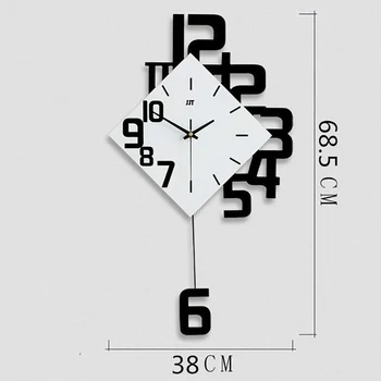 Sūpynės Modernaus Dizaino Sieninis Laikrodis Šiaurės Stiliaus Sieniniai Laikrodžiai Mados Kūrybos Silent Kvarciniai Laikrodžiai Namų Miegamąjį Kambarį Dekoro