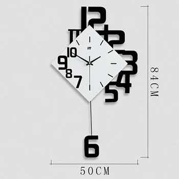 Sūpynės Modernaus Dizaino Sieninis Laikrodis Šiaurės Stiliaus Sieniniai Laikrodžiai Mados Kūrybos Silent Kvarciniai Laikrodžiai Namų Miegamąjį Kambarį Dekoro