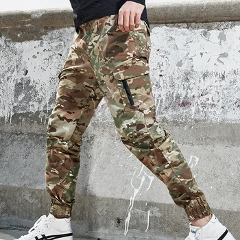Tactical Kelnes vyriški Laisvalaikio Kamufliažas Ripstop Poilsiu Karinės Ilgos Kelnės Vyrų darbo drabužių Streetwear Krovinių Kelnės Dydis S-2XL