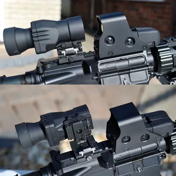 Taktinis 3X Didinamojo stiklo Sferos Optika Medžioklės Riflescope Paminklų Red Dot Akyse su Flip Viršų dangtis Tinka 20mm Šautuvas, Pistoletas Geležinkelių