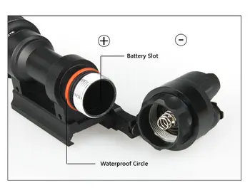 Taktinis airsoft priedus optika žibintuvėlis M952V LED optinis Ginklas Šviesos Šautuvai ir SMGs Lauko fakelas GZ15-0043