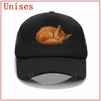 Tegul Miega Lapės Melas skristi Beisbolo kepuraitę parduoti skristi pasiekė bžūp skėtis skrybėlę bžūp sporto beisbolo kepuraitę miego fox ant jo pilvo