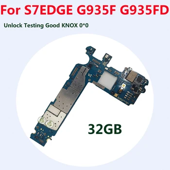 Tehxv Samsung Galaxy S7 krašto G935F G935FD Plokštė Originalus MainBoard 32GB Bandymas Geras
