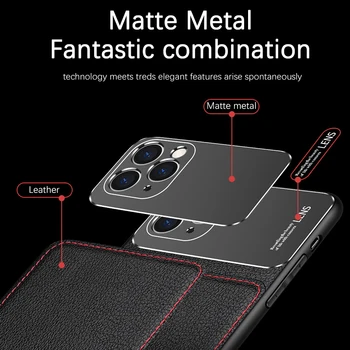 Telefono dėklas Skirtas iPhone 11 Pro Max SE 2020 Matinis Metalo Kamera Apsaugoti Ir Odos Padengti X Xs Max XR Atveju iPhone 7 8 Plius Atvejais