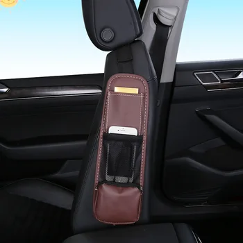 Telefono laikiklis, automobilinis telefonas maišelį automobilių saugojimo krepšys Automobilio sėdynės pusėje kabo krepšys saugojimo krepšys oda įvairenybės saugojimo universalus krepšys