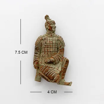 Terakotos karių Čin Dinastija senovės Kinijoje Suvenyrai 3d šaldytuvas magnetas Hufu suvenyrų kolekcija Xi ' an Shaanxi dovanų kolekcija 19754