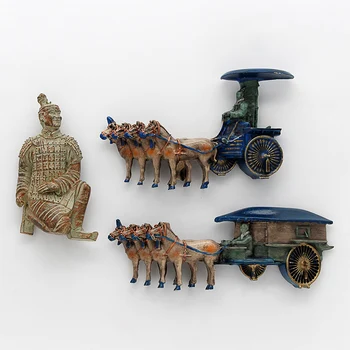 Terakotos karių Čin Dinastija senovės Kinijoje Suvenyrai 3d šaldytuvas magnetas Hufu suvenyrų kolekcija Xi ' an Shaanxi dovanų kolekcija